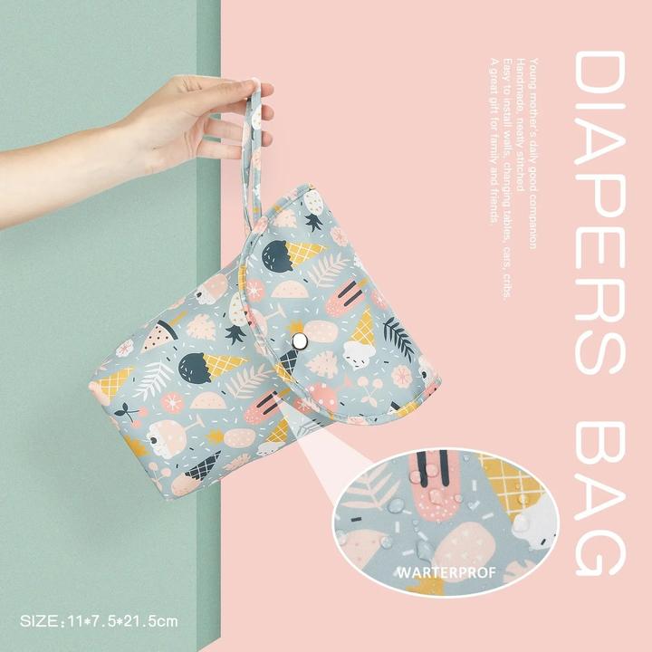 Actual product image Only-Bags.Store Baby Nappy Bag Organiser Reusable Waterproof Wet/Dry Cloth Bag Mummy Storage