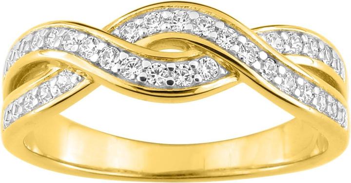 Lara Vergoldeter RING - BICOLOR - ZIRKONIA - GR. 56 (56)