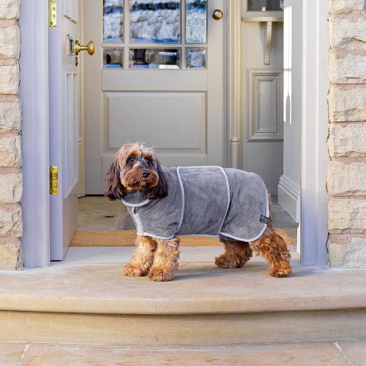 Actual product image Lucky Paws Hundebademantel (L, Dog bathrobe)