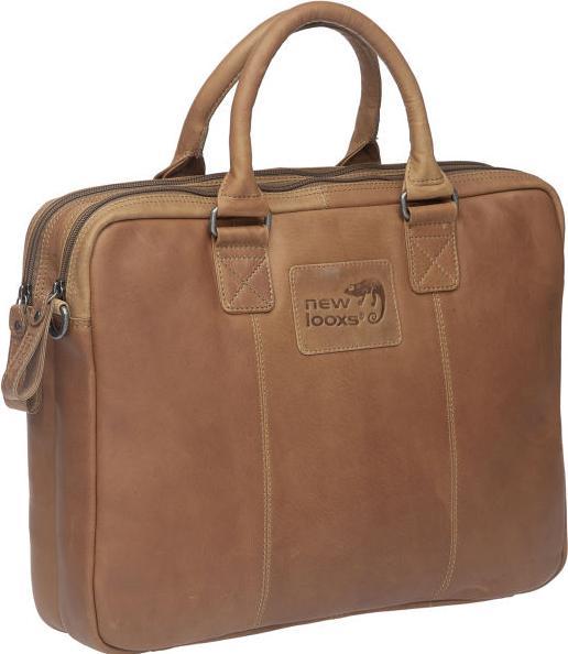 Image du produit New Looxs SACOCHE DE VÉLO SANTOS CUIR COGNAG 13.5L CUIR 40X31X11CM (13.50 l)