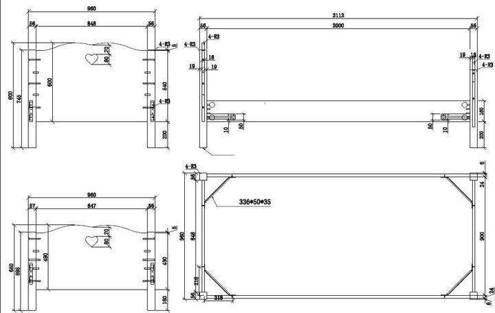 Produktbild Vipack Bett Amori (90 x 200 cm)