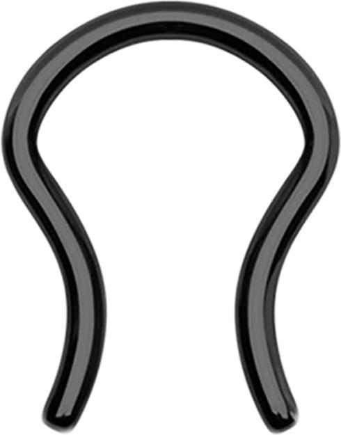 Produktbild Star Piercing Micro Septum Ring schwarz mit Titanium Beschichtung (ohne Messing, Chirurgenstahl 316L)