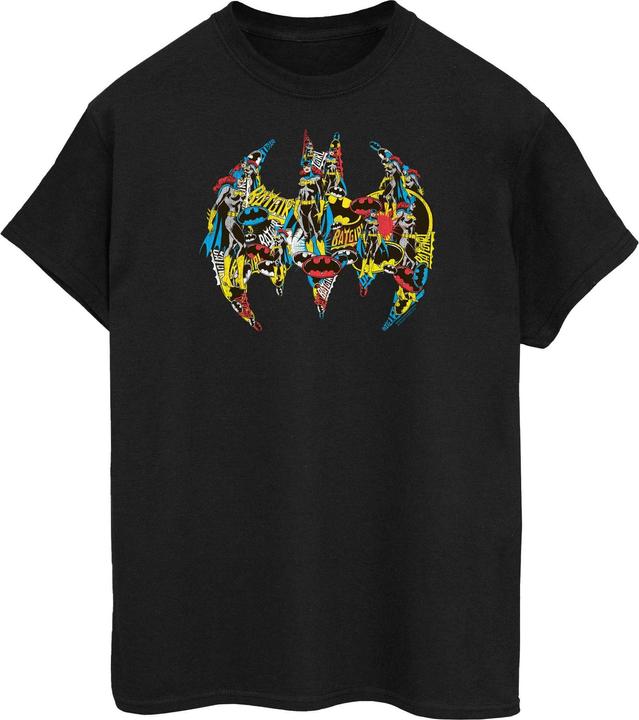 Batman Batgirl Logo Collage Baumwolle Boyfriend TShirt