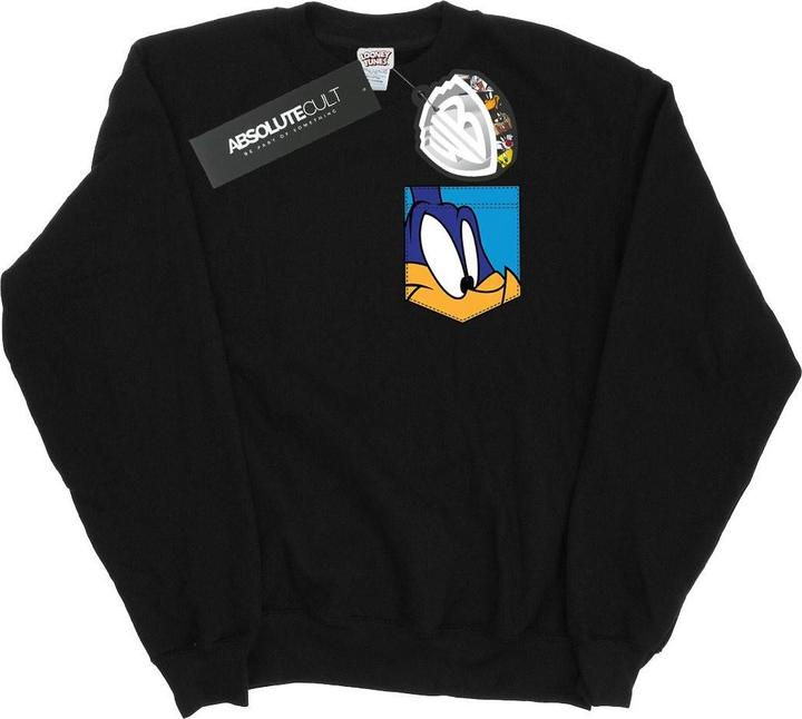 Actual product image Looney Tunes Mens Road Runner Face Faux Pocket Sweatshirt (S)