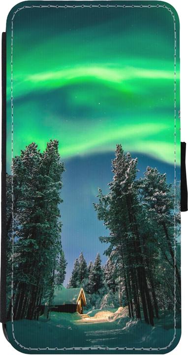 Produktbild PhoneLook Hülle Wallet schwarz Winter 22 Northern Lights (Apple iPhone 11)