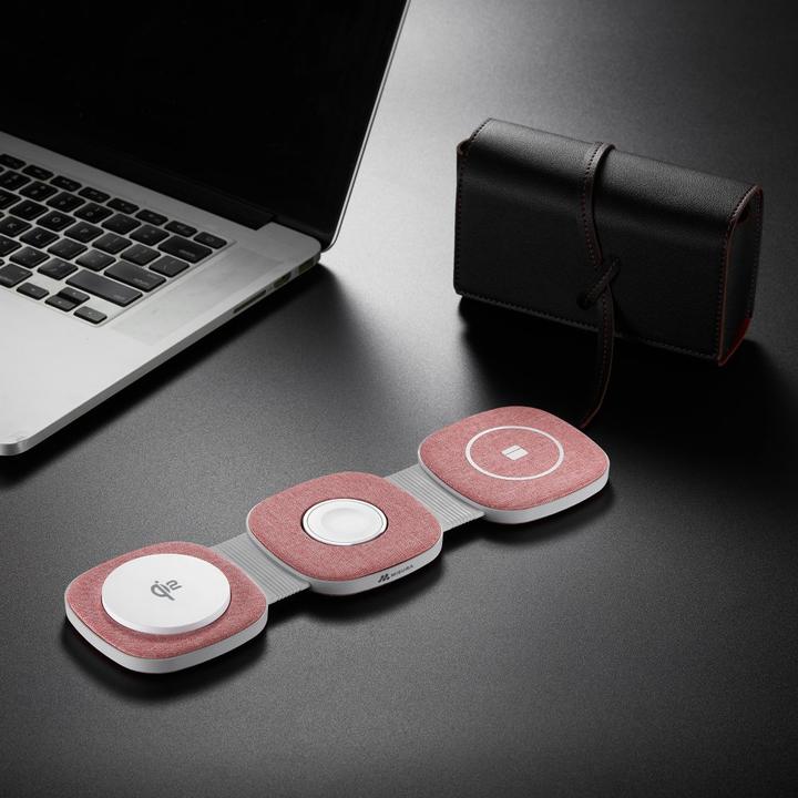 Image du produit Misura MH06 Chargeur magnétique sans fil pliable - ROSE (35 W)