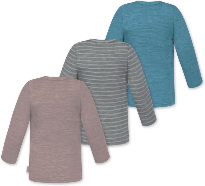 Image du produit Normani Lot de 3 manches longues bébé mérinos "Taupo" - 9475 (86)