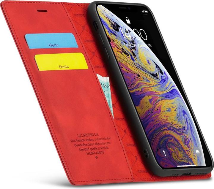 Actual product image Cover-Discount iPhone Xs / X - Stand Flip Case Cover red (Apple iPhone XS)