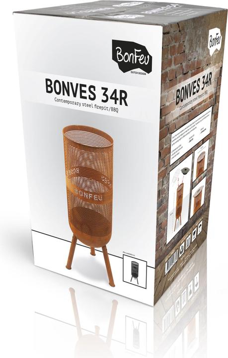 Image du produit Bonfeu BonVes 34 Corbeille à feu Grille (34 cm)