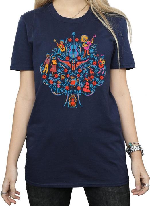 Actual product image Disney Womens/Ladies Coco Tree Pattern Cotton Boyfriend T-Shirt (3XL)