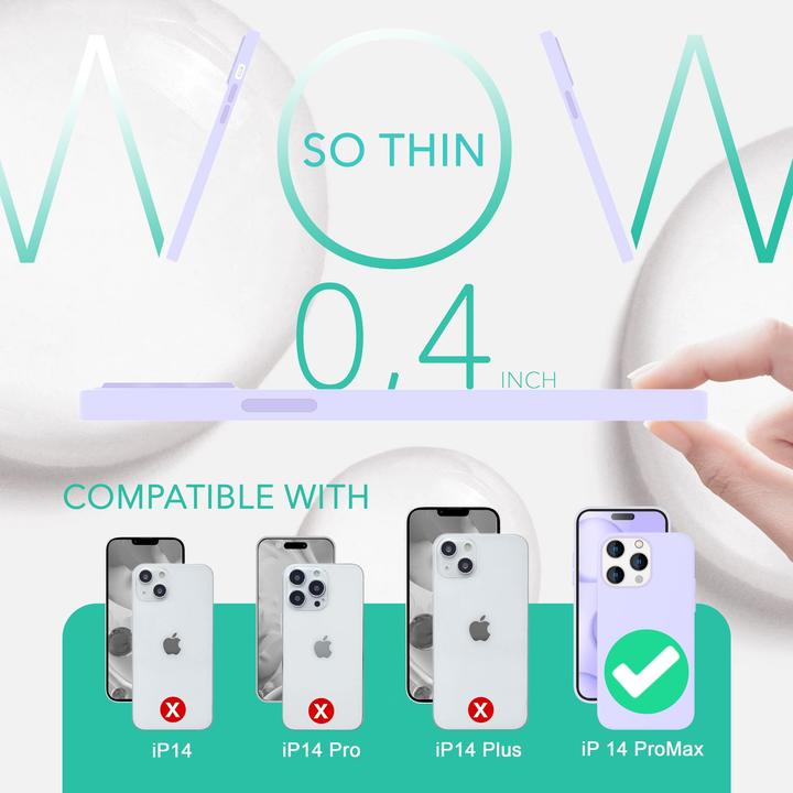 Produktbild Nalia Liquid Silikon Hülle mit MagSafe Funktion & 2x Display Schutzglas (Apple iPhone 14 Pro Max)