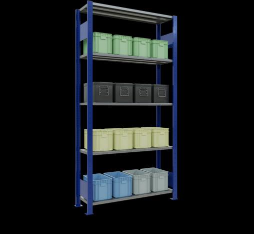 Immagine prodotto Schulte Lagertechnik Sistema di scaffalature di base senza viti MULTIplus150 con ripiani di lunghezza