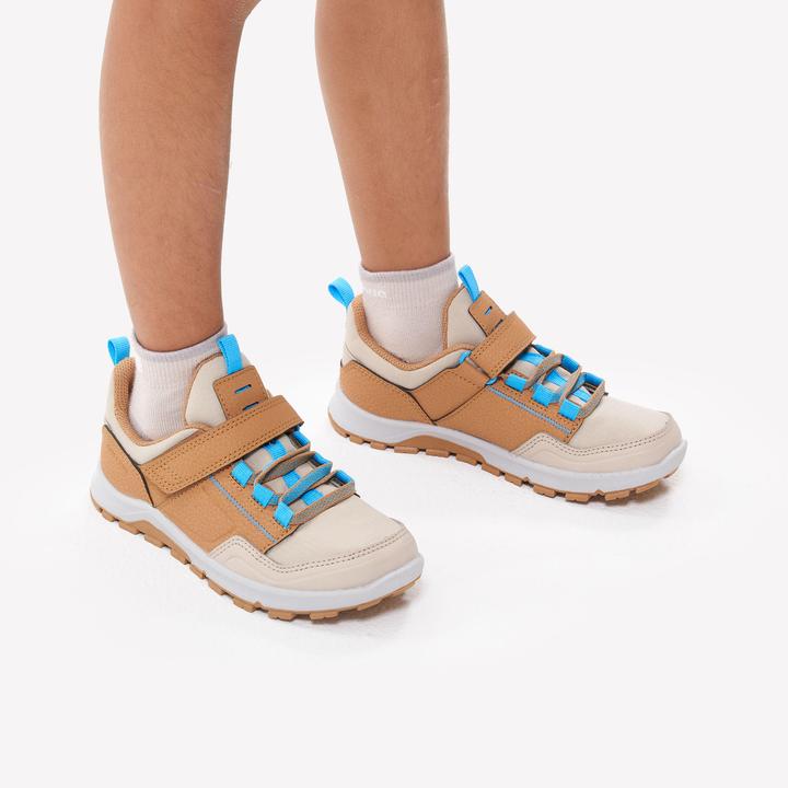 Image du produit Quechua Chaussures de randonnée enfants taille 28-34 basses Velcro randonnée - NH500 marron/bleu (32)