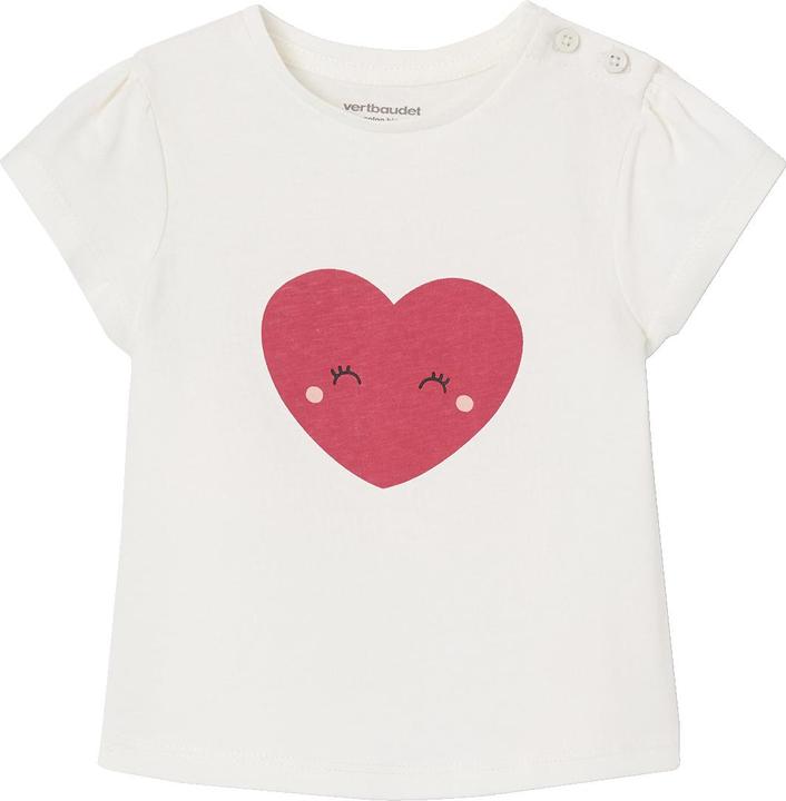 Vertbaudet Bio-Kollektion: 3er-Pack Mädchen Shirts BASIC, Langarm & Kurzarm