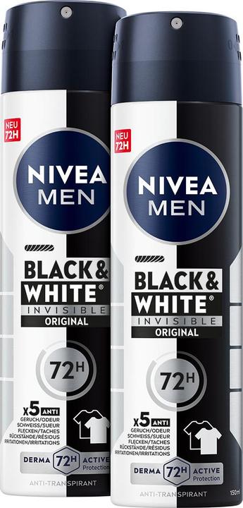 Produktbild Nivea Men Black & White Invisible Original Spray DUO (Spray, 300 ml)