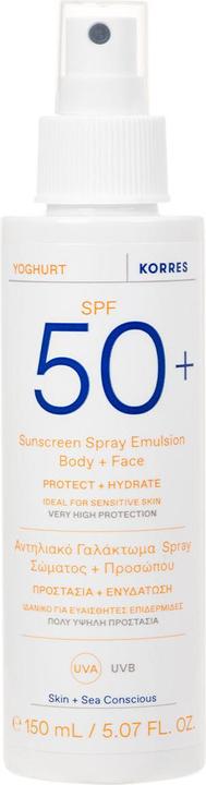 Produktbild Korres Yoghurt Sunscreen Spray Emulsion Body + Face SPF 50+ (Sonnenspray, SPF 50+, 150 ml)