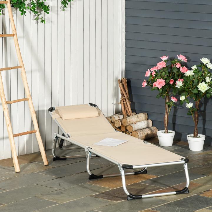 Produktbild Outsunny Gartenliege 5-stufig verstellbar (80 cm)