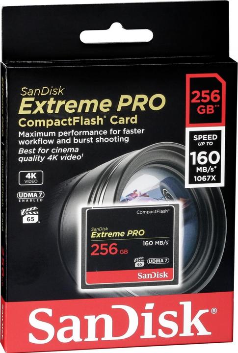 Image du produit SanDisk Extreme Pro Compact Flash (256 Go, CF)