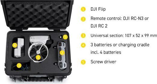Produktbild B&W International B&W drone.case PP.117 schwarz für DJI Flip (Drohnen Koffer, DJI Flip)