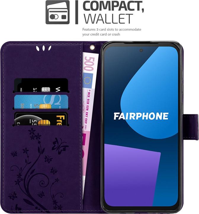 Produktbild Cadorabo Hülle für Fairphone 5 mit Blumen Muster (Fairphone 5)