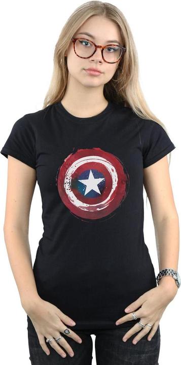 Immagine prodotto Captain America Splatter Shield Maglietta Donna (XXL)