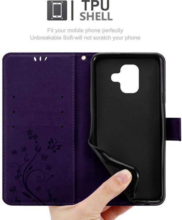 Produktbild Cadorabo Flower Book Hülle (Samsung Galaxy J6 (2018))