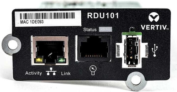 Actual product image Vertiv Intellislot web card for SNMP and web managemen - supports environmental sensors