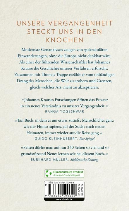 Actual product image Die Reise unserer Gene (German, Johannes Krause, 2019)