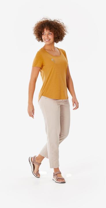Immagine prodotto Quechua Wandershirt Damen kurzarm - NH500 ocker (XL)