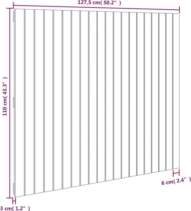 Actual product image VidaXL Chloé (127.5 x 3 x 110 cm)