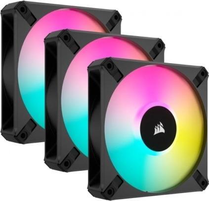 Actual product image Corsair iCUE LINK QX120 RGB 120 mm PWM fan (black, starter kit) (120 mm, 3 x)