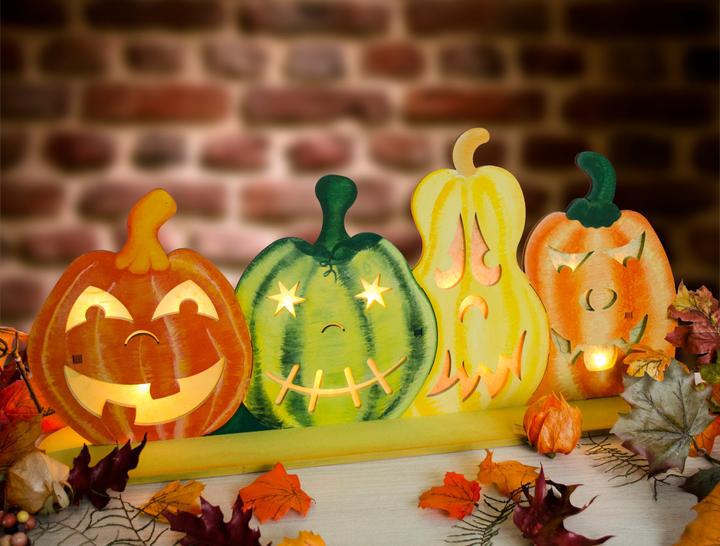Actual product image VBS Wooden pumpkins, lightable