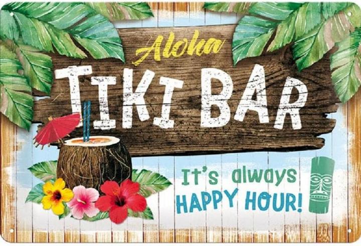 Immagine prodotto Nostalgic-Art Merchandising Insegna Tiki Bar 20 x 30 cm, metallo (20 x 30 cm)