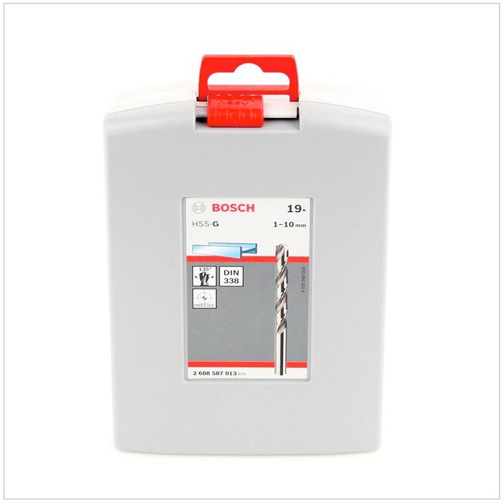 Immagine prodotto Bosch Professional Zubehör Set di punte elicoidali PRO Metal HSS-G, 19 pezzi. (1 mm, 1,5 mm, 2 mm, 2,5 mm, 3 mm, 3,5 mm, 4 mm, 5 mm, 5,5 mm, 6 mm, 6,5 mm, 7 mm, 10 mm, 8 mm, 8,5 mm, 9 mm, 9,5 mm, 4,5 mm, 7,5 mm)