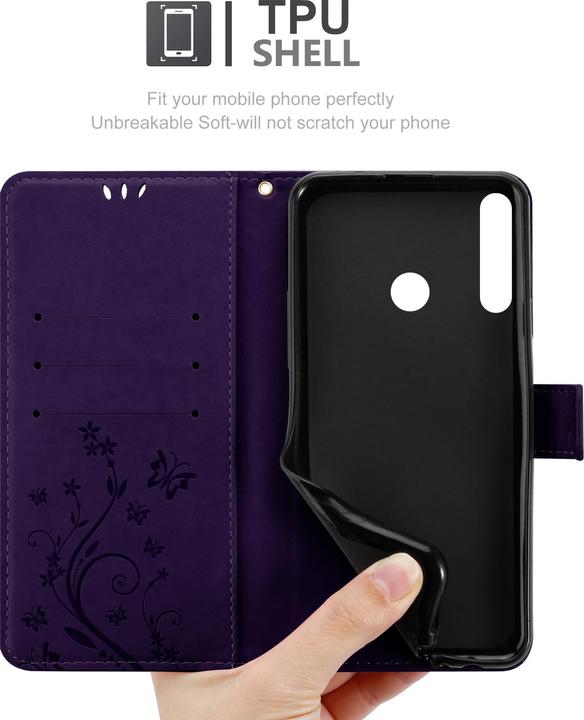 Image du produit Cadorabo Couverture du livre de fleurs (Huawei P40 Lite E)