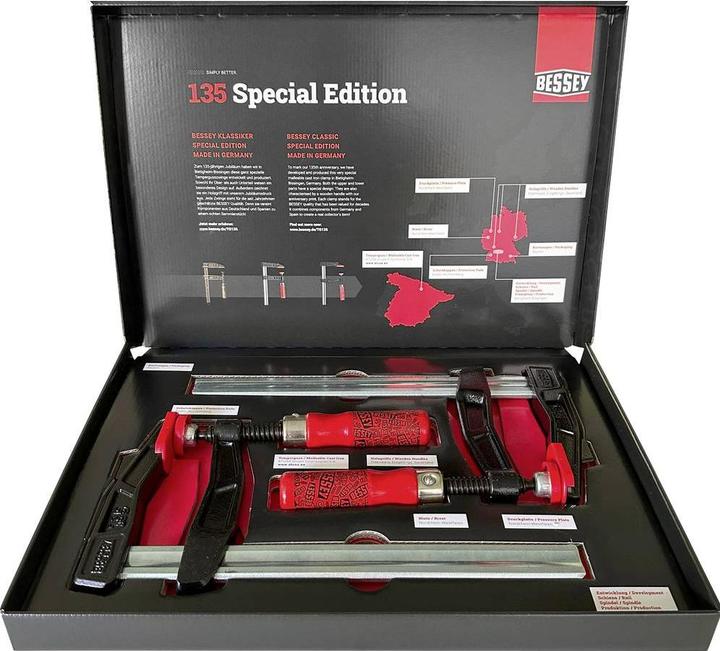 Produktbild Bessey Schraubzwingen-Set limitierte Sonderedition zum 135-j+AMMApA-hrigen Ju (250 mm)