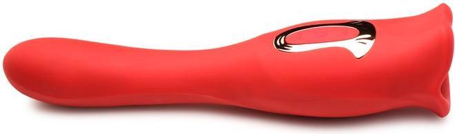 Immagine prodotto XR Brands Vibratore Lickgasm Kiss + Kiss a doppia faccia - Rosso