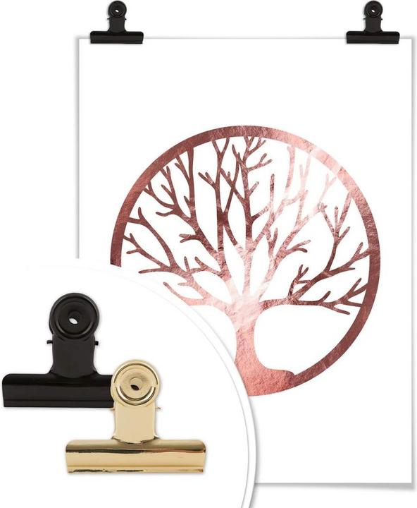Produktbild Trenddeko Baum des Lebens - Roségold-Optik (40 x 50 cm)