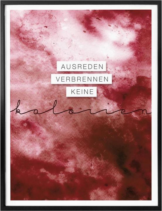Produktbild Trenddeko Ausreden verbrennen keine Kalorien (24 x 30 cm)