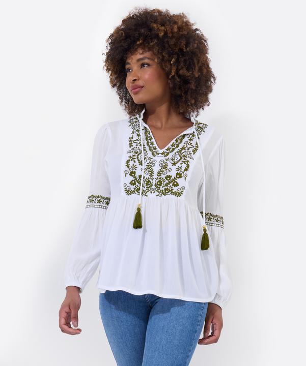 Produktbild Joe Browns Floral Embroidered Crinkle Tunic Top (16)