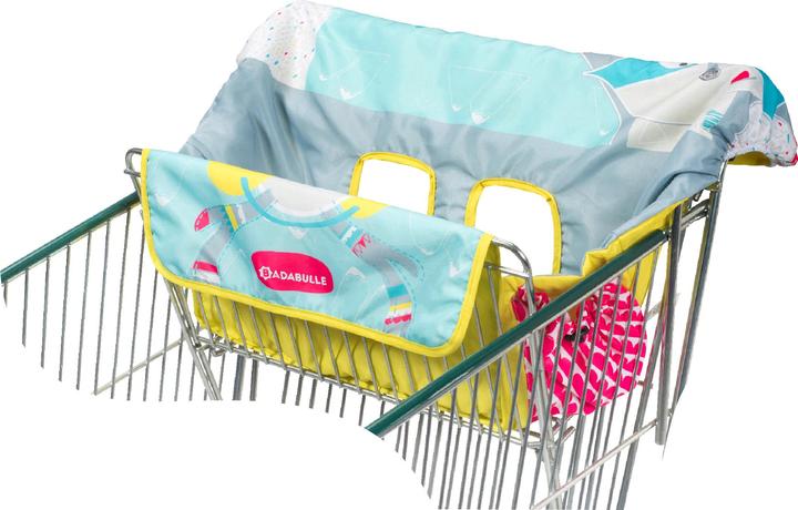 Image du produit Badabulle Housse de siège pour chariot de supermarché - Animaux de montagne (Siège de table)