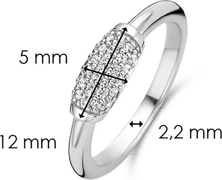Produktbild Ti Sento Milano Ring mit Zirkonia 12192ZI (56, 925 Silber)