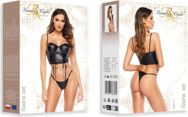 Actual product image Beauty Fashion BN Sasha 2pcs set black S/M (S/M)