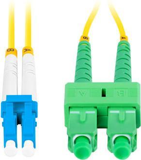 Produktbild Lanberg Patchcord światłowodowy SM LC/UPC-SC/APC DUPLEX LSZH G657A1 żółty (2 m)