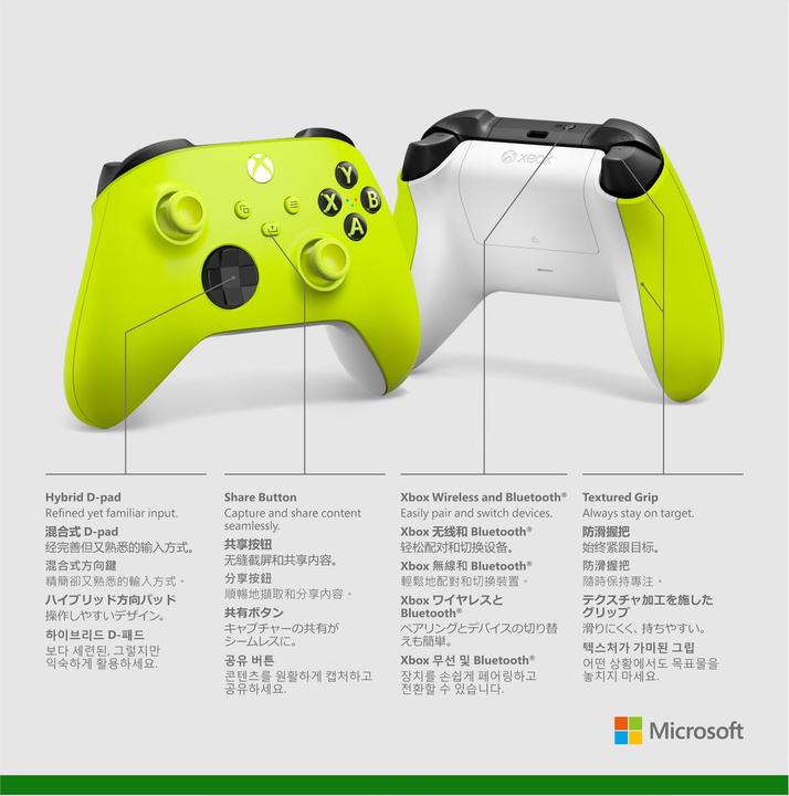 Produktbild Microsoft Xbox Wireless Controller - Electric Volt (Xbox Series X, Xbox One X, PC, Xbox One S, Xbox Series S)