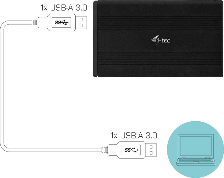 Actual product image i-tec MySafe Advance AluBasic (2.5")