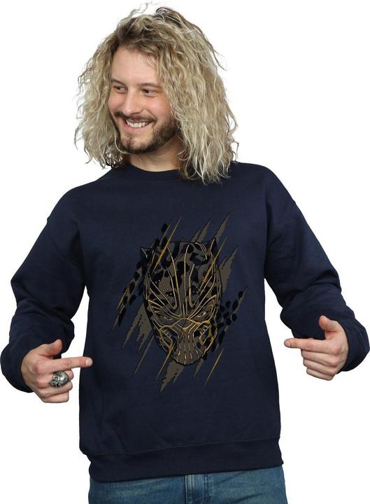 Image du produit Mens Black Panther Gold Head Cotton Sweatshirt (L)