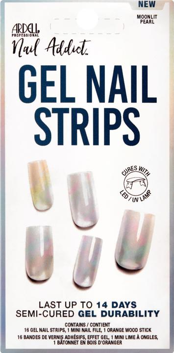 Produktbild Ardell Nail Addict - Gel Strips Moonlit Pearl (Moonlit Pearl, Gel-Effekt Nagellack)