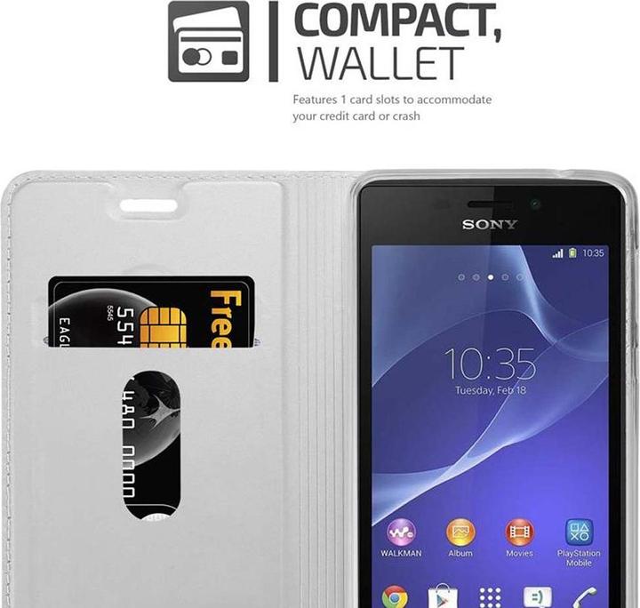 Produktbild Cadorabo Book Classy Style Cover (Sony Xperia M2, Sony Xperia M2 Aqua)