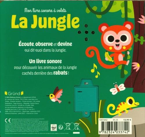 Immagine prodotto Gründ éditions La jungle. Mon livre sonore à volets (Francese, Americo Tiago, 2023)